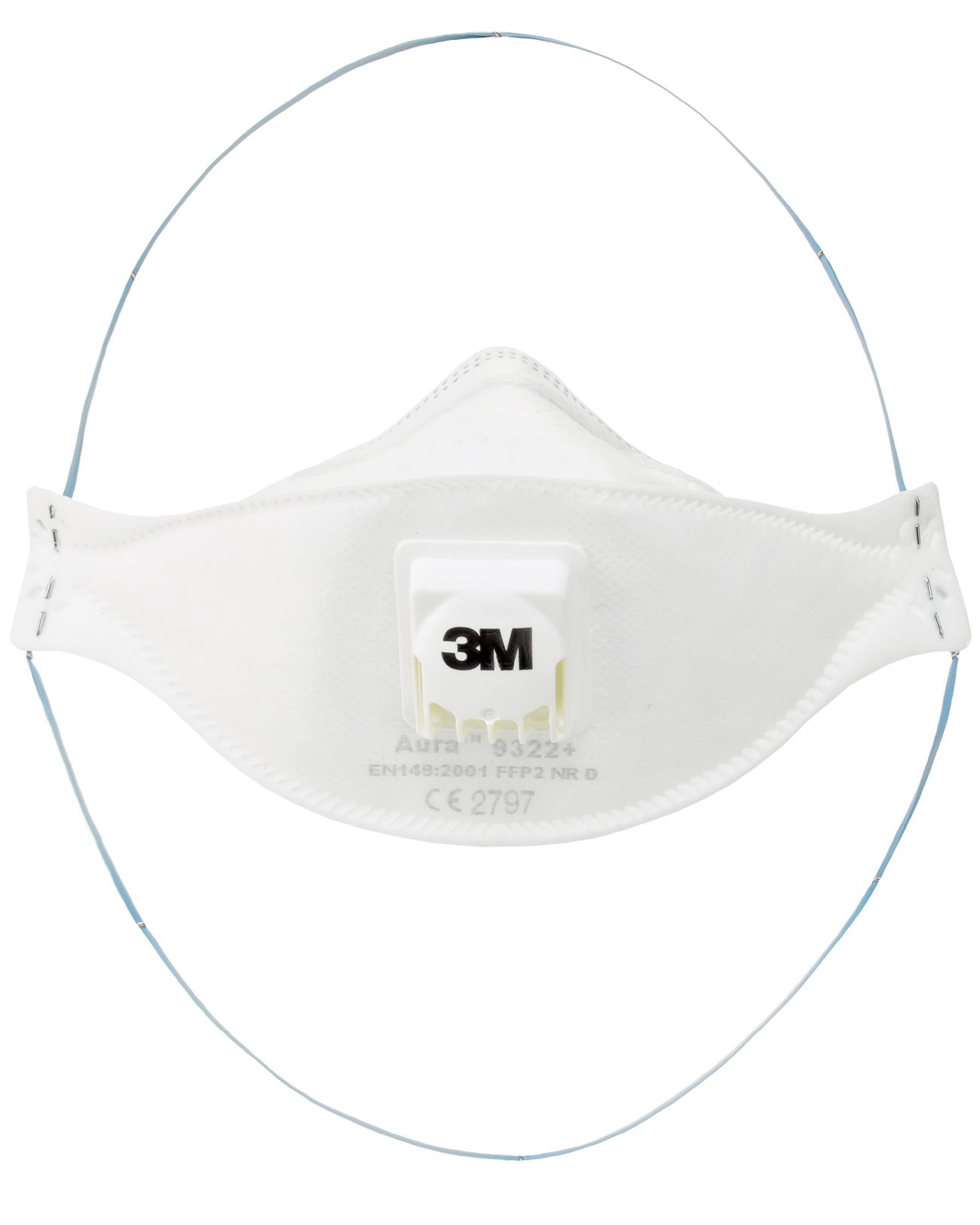 Полумаска фильтрующая противоаэрозольная 3M™ Aura® 9322+ c клапаном, класс защиты FFP2 (12 ПДК) Полумаска фильтрующая противоаэрозольная 3M™ Aura® 9322+ c клапаном, класс защиты FFP2 (12 ПДК)