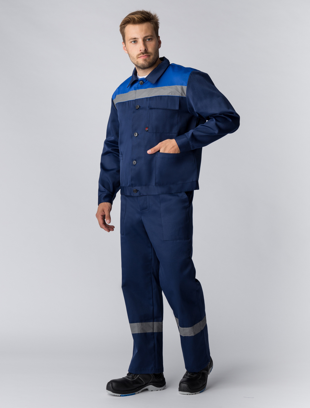 Костюм Труженик-2 СОП (тк.Смесовая,210) п/к, т.синий/васильковый Костюм Труженик-2 СОП (тк.Смесовая,210) п/к, т.синий/васильковый