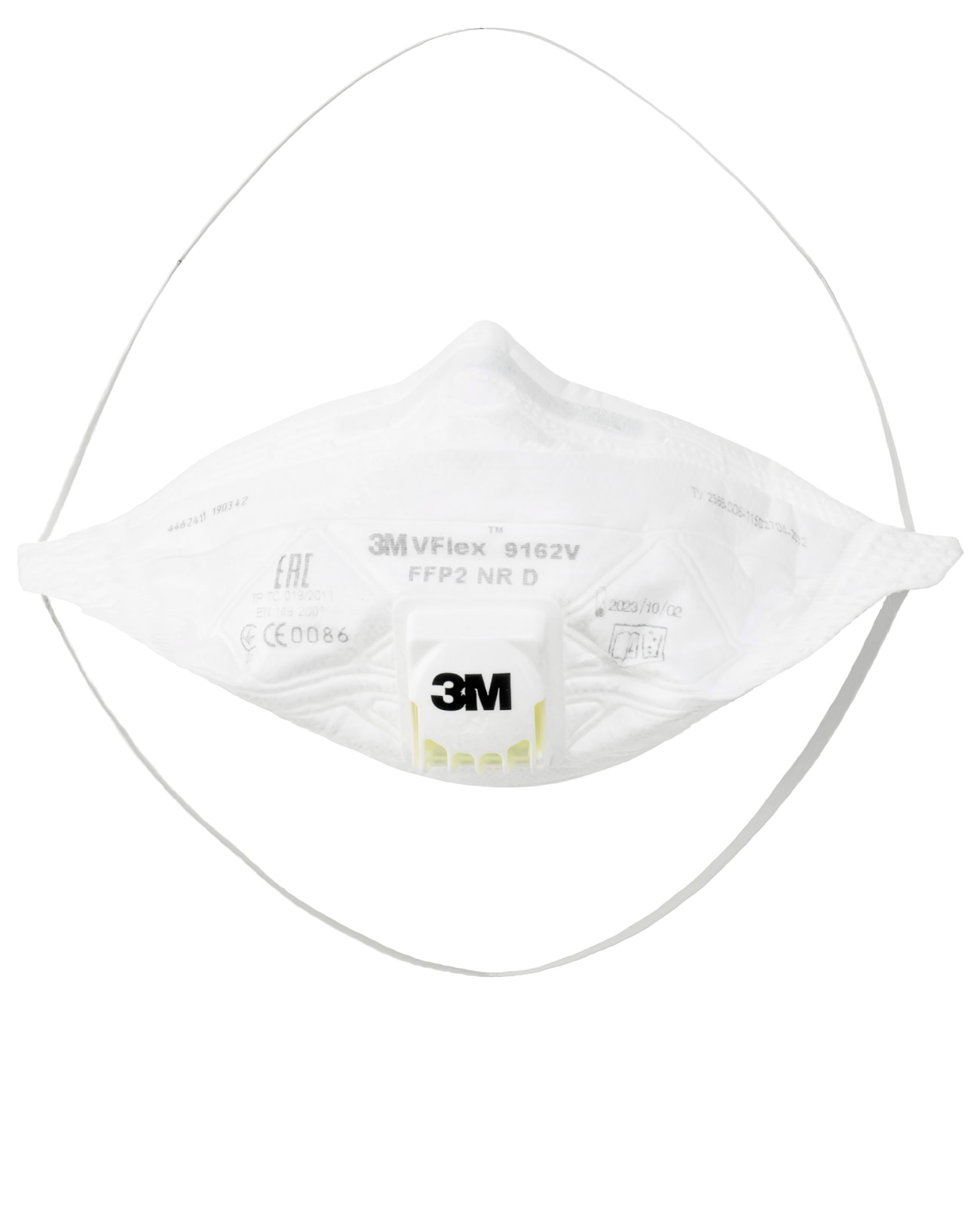 Полумаска фильтрующая противоаэрозольная 3M™ VFlex® 9162V с клапаном выдоха, FFP2 NR D (12 ПДК) Полумаска фильтрующая противоаэрозольная 3M™ VFlex® 9162V с клапаном выдоха, FFP2 NR D (12 ПДК)